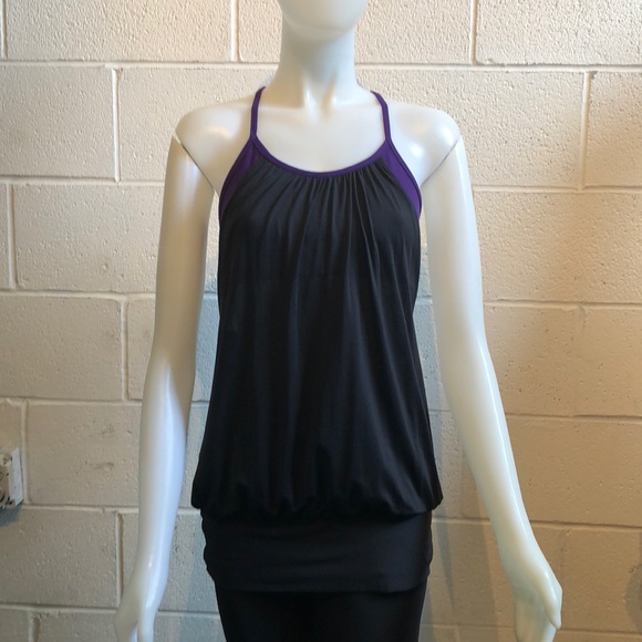 lululemon athletica Tops - Lululemon black & purple no limits tank sz 6 60066 lululemon athletica Tops - Lululemon black & purple no limits tank sz 6 60066